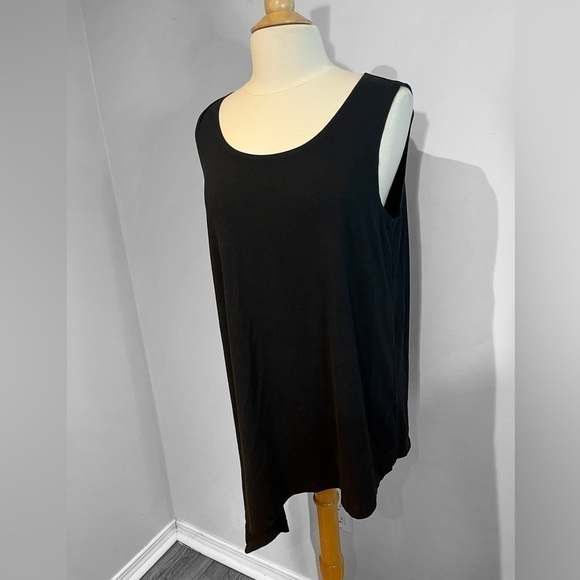 Bryn Walker asymmetrical black sleeveless tank bamboo/organic cotton size M - Picture 4 of 10